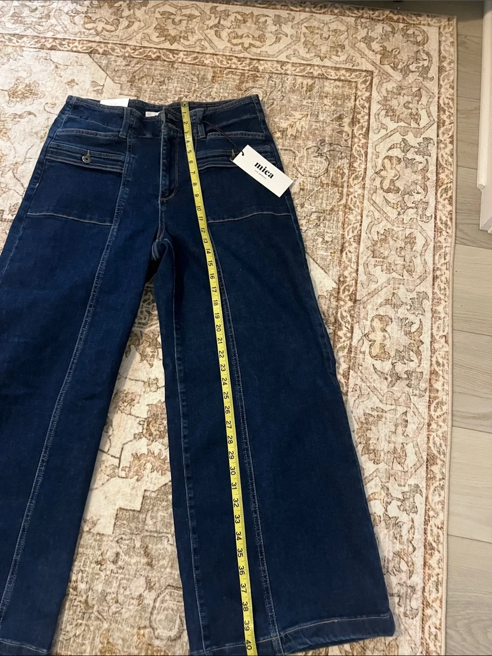 Mica High-Rise Wide Leg Jeans in Dark Indigo